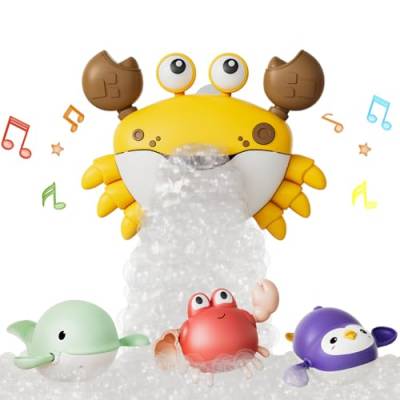 Crab Bubble Maker Spielzeug für Kinder mit 3PCS Wind-up Spielzeug Schwimmen Interaktive und buntes Design Perfekt für Bad Wasser Spielen von TUMAMA