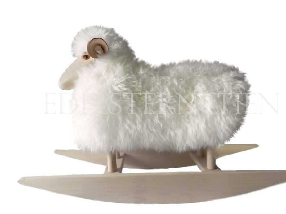 Schaukeltier - Schaukelschaf CARLO - Schaf aus weißem Echtfell Schaukeltier - Schaukelschaf CARLO - Schaf aus weißem Echtfell von Edelsternchen