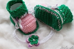 Geschenke-Sparset - Namensschuhe/Haarband - 044 Geschenke-Sparset - Namensschuhe/Haarband - 044 von Strickparadies-Shop
