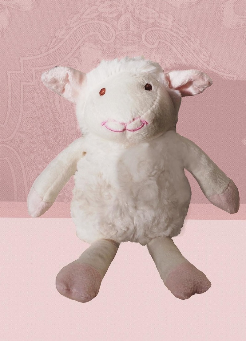 Schaf Schäfchen Little LINDA - Kuschellämmchen weiß - rosa von Edelsternchen