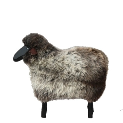 Schaf  "Graufell" - Edel und Kuschlig Dekoschaf Echtfell von Edelsternchen