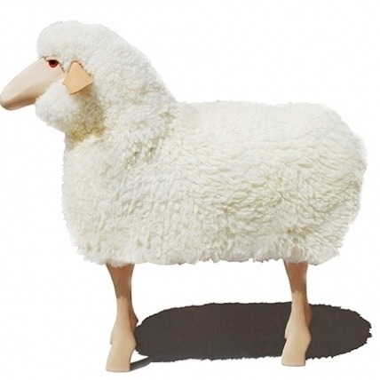 Schaf ELIZA - lebensgroß - weißes Echtfell - Dekoschaf Schaf ELIZA - lebensgroß - weißes Echtfell - Dekoschaf von Edelsternchen
