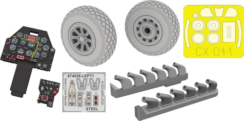 Eduard 1/72 Look Plus Serie P-51D für Verkleidung Auspuffrohre Instrumentententafel Teile Set (für Tamiya) Kunststoffmodell EDU674036 (Flugzeug) von Eduard