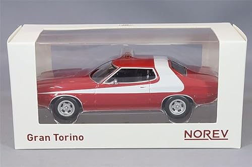 FORD USA GRAN TORINO COUPE 1976 RED WHITE von Norev