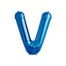 40cm Blau Folienballon Buchstabe V 40cm Blau Folienballon Buchstabe V von 通用