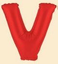 40cm Rot Folienballon Buchstabe V von 通用