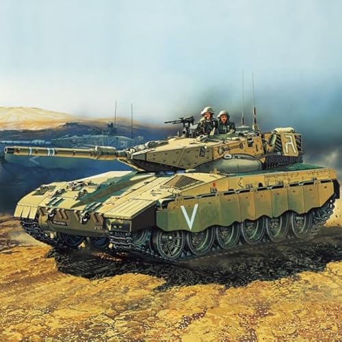 아카데미 Academy Hobby Modellbausatz - 1/48 Israelischer Hauptkampfpanzer MERKAVA K48A5K mit kabelgebundenem Motor & 2-K-Fernbedienung von 아카데미