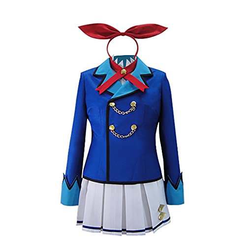 通用 Animation Aikatsu!Cosplay Kostüm Cos Hoshimiya Ichigo Star Academy Preppy Style Schuluniform Anzüge (X-Large, Blau) von 通用
