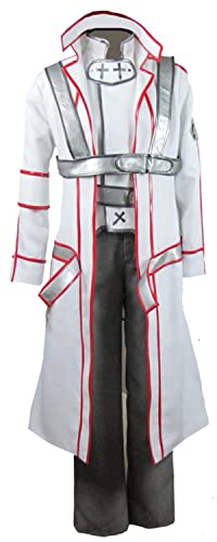 通用 Anime Cos Sword Art Online Kirigaya Kazuto Kirito Cosplay Kostüm Uniform Halloween Herren Mantel Komplettes Set (Medium, Weiß) von 通用