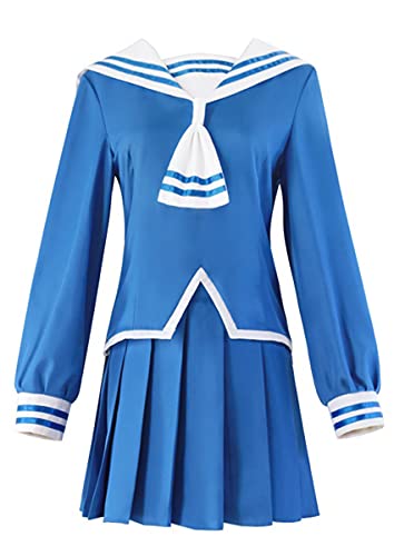 Anime Fruits Basket Honda Cosplay Kostüm Tohru Anime JK Schuluniform Anzüge für Halloween Mädchen Blau Weiß (XXX-Large, Blau) von 通用