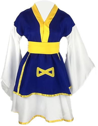 通用 Anime Hunter x Hunter Cosplay Kostüm Kurapika Kleid Lolita Kimono Halloween Party Anzug Damen (S, Blau) von 通用