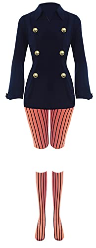Anime Hunter x Hunter Neferpitou Cosplay Kostüm Cosplay Kostüm Uniform Halloween Mantel Shorts Full Set (L, Blau) von 通用