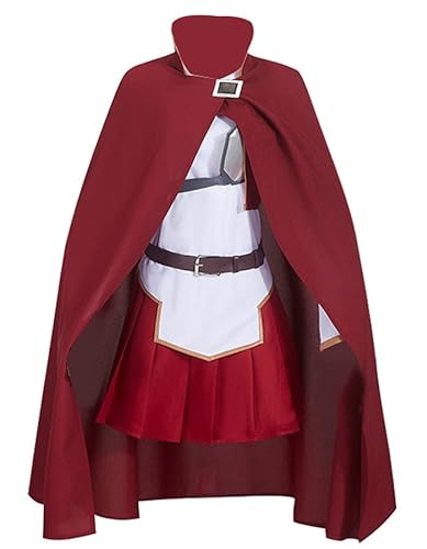 通用 Anime Sword Art Online Cos Asuna Yuuki Cosplay Kostüm Halloween Frauen Outfits Umhang Kleid Mode (Medium, Rot) von 通用