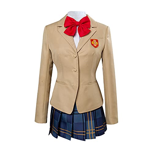 通用 Anime Toaru Kagaku no Railgun Shirai Kuroko Damen Misaka Mikoto Cosplay Kostüm Uniform Kleid Jacke (L, Braun) von 通用