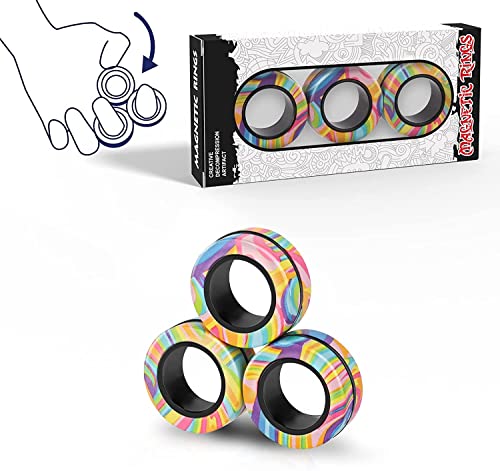 通用 Anti-Stress-Ringe, Fidgetspinner für Erwachsene, Unisex, 3 Stück, Mittel, Mehrfarbig, Rund 通用 Anti-Stress-Ringe, Fidgetspinner für Erwachsene, Unisex, 3 Stück, Mittel, Mehrfarbig, Rund von 通用