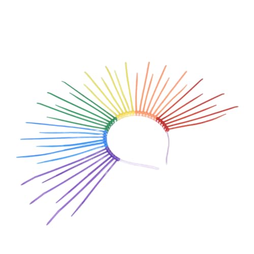 スイムリー Auffällige bunte Halos-Haarschmuck, handgefertigt, Kostüm, Kopfbedeckung, verstellbare Größe, Kopfschmuck für Modebegeisterte von スイムリー