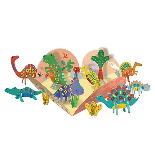 ボーネルンド Avenir CH221841 Stick N Play Dino World Buch für Kinder | Dinosaurier-Karten und wiederverwendbare Aufkleber, mehrfarbig von ボーネルンド