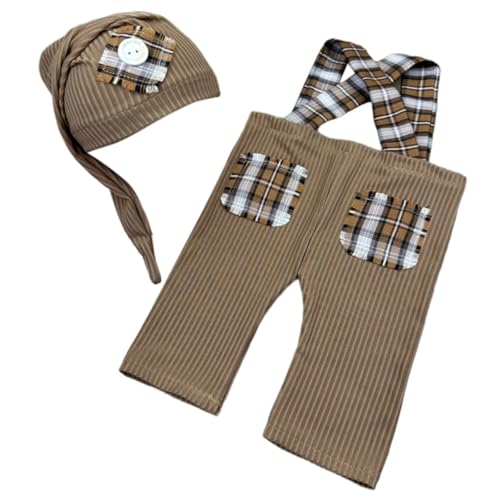 Baby-Mütze, Overall, Outfit für Neugeborene, Fotokleidung, modische Fotografie-Requisiten für Säugling, Foto-Kostüm, Kleidung Baby-Mütze, Overall, Outfit für Neugeborene, Fotokleidung, modische Fotografie-Requisiten für Säugling, Foto-Kostüm, Kleidung von スイムリー
