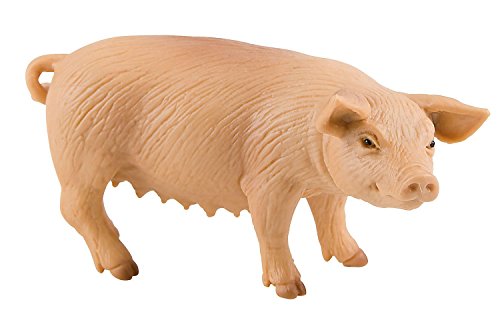 Bullyland 62311 - Spielfigur Hausschwein, ca. 10,2 cm große Tierfigur, detailgetreu, PVC-frei, ideal als kleines Geschenk für Kinder ab 3 Jahren von Bullyland