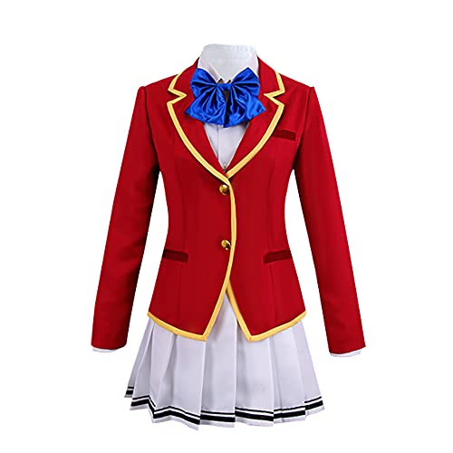 Classroom of The Elite Horikita Suzune Cosplay Kostüm Schuluniform für Halloween komplettes Set (XX-Large, Rot) von 通用