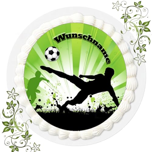 DEIN TORTENBILD mit essbaren Tortenaufleger aus Fondant mit Wunschnamen selbst gestalten | Cake Topper personalisiert mit Text | essbare Tortendeko | Fondant rund, 20 cm Durchmesser Fussball Nr. 46 DEIN TORTENBILD mit essbaren Tortenaufleger aus Fondant mit Wunschnamen selbst gestalten | Cake Topper personalisiert mit Text | essbare Tortendeko | Fondant rund, 20 cm Durchmesser Fussball Nr. 46 von "