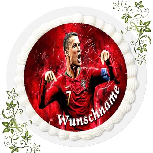 Fussball + Wunschname Tortenaufleger Tortenbild Geburtstag Fondant Ø 20cm Ronaldo Fussball Nr. 43 Fussball + Wunschname Tortenaufleger Tortenbild Geburtstag Fondant Ø 20cm Ronaldo Fussball Nr. 43 von "
