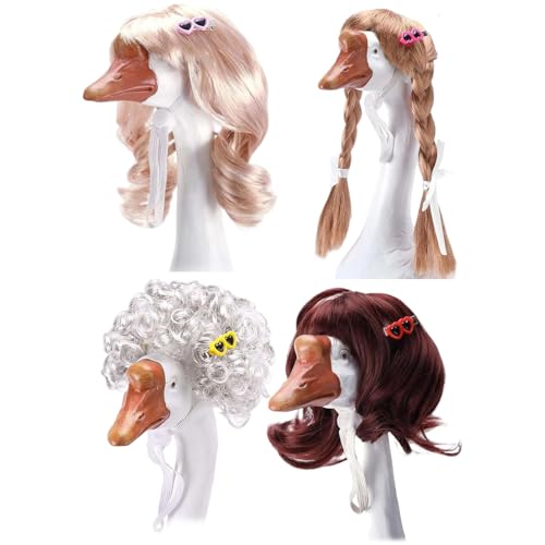Gans Kostüm, Gans Kostüm für Garten | 4 Stück Tropische Hawaii Statue Zubehör Garten für Yard Party Terrasse von ノーブランド品
