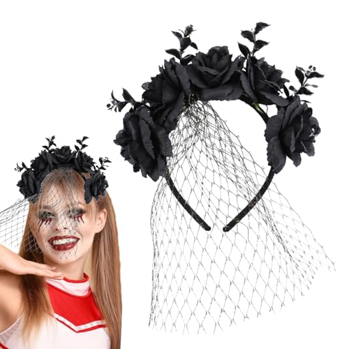 Halloween-Haarreif, Blumen-Halloween-Haarreifen – Stirnband, Krone, Halloween-Schleier, , Haarreifen, Gothic-Blumen-Kopfschmuck, Cosplay-Haarschmuck für Mädchen und Kinder Halloween-Haarreif, Blumen-Halloween-Haarreifen – Stirnband, Krone, Halloween-Schleier, , Haarreifen, Gothic-Blumen-Kopfschmuck, Cosplay-Haarschmuck für Mädchen und Kinder von ノーブランド品