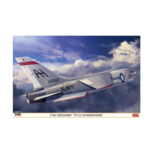 Hasegawa 7524 1/48 F-8E Crusader VF111 Sundowners Modellbausatz, Mehrfarbig von Hasegawa