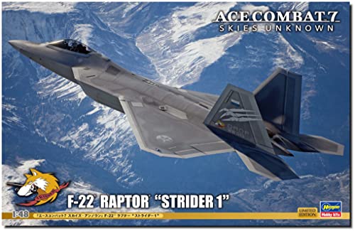 Hasegawa SP558 1/48 Ace Combat 7 Skies Unknwon, F-22 Raptor Strider 1 Modellbausatz, Mehrfarbig von Hasegawa