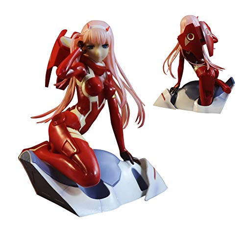 Jiumaocleu Anime Darling in the FranXX Zero Two Actionfigur Modellcharakter 02 Figur Statue Spielzeug Handgemachte Kollektion Desktop Ornamente für Jungen Mädchen Fans Geburtstagsgeschenke (Typ 1) von 通用