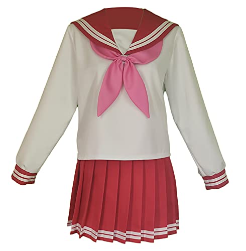 Lucky Star Konata Izumi Cosplay Kostüm High School Uniform Full Set für Halloween Mädchen (Medium, Pink) von 通用