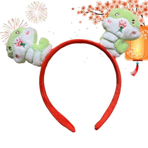 Plüsch-Stirnband, Schlangen-Kopfschmuck | Niedliches Schlangen-Plüsch-Stirnband – Plüschtierhüte, chinesisches Neujahrsparty-Zubehör, für Frauen, Mädchen Plüsch-Stirnband, Schlangen-Kopfschmuck | Niedliches Schlangen-Plüsch-Stirnband – Plüschtierhüte, chinesisches Neujahrsparty-Zubehör, für Frauen, Mädchen von ノーブランド品