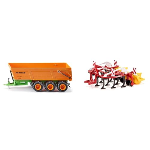 siku 2892, Joskin Dreiachs-Muldenkipper, 1:32, Metall/Kunststoff & siku 2067, Pöttinger Grubber Synkro Bodenbearbeitungsgerät, 1:32, Metall/Plastik, Rot, Drehbare Packerwalze siku 2892, Joskin Dreiachs-Muldenkipper, 1:32, Metall/Kunststoff & siku 2067, Pöttinger Grubber Synkro Bodenbearbeitungsgerät, 1:32, Metall/Plastik, Rot, Drehbare Packerwalze von ボーネルンド
