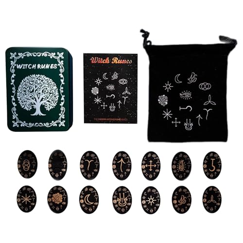 スイムリー Steine-Set, Massivholz mit Box, ideal für Reisen, Wahrsagungen, Hexerei, Holzschnitt, Orakel der Nordischen スイムリー Steine-Set, Massivholz mit Box, ideal für Reisen, Wahrsagungen, Hexerei, Holzschnitt, Orakel der Nordischen von スイムリー