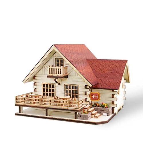 영공방 Youngmodeler Hobby Modellbausatz aus Holz - Rustikale Blockhütte Café Miniatur mit Ziegelakzenten & Acrylfenstern 영공방 Youngmodeler Hobby Modellbausatz aus Holz - Rustikale Blockhütte Café Miniatur mit Ziegelakzenten & Acrylfenstern von 영공방