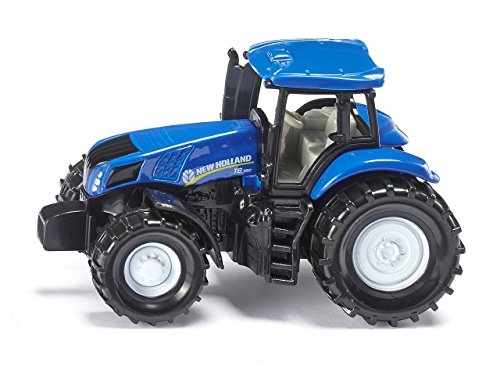 siku 1012, New Holland T8.390 Traktor, Metall/Kunststoff, Blau/Schwarz, Spielzeugtraktor für Kinder von ボーネルンド