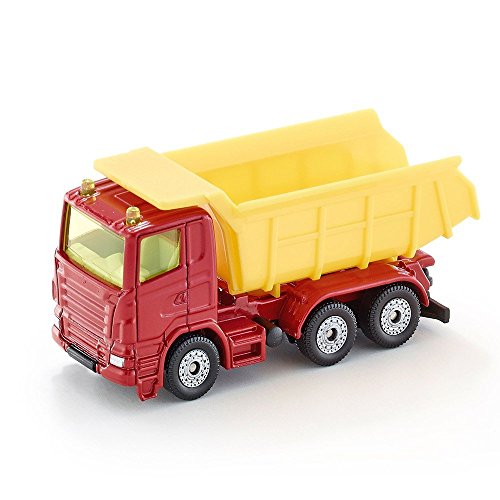 siku 1075, LKW mit Kippmulde, Metall/Kunststoff, Rot/Gelb, Kippbare Mulde von Siku