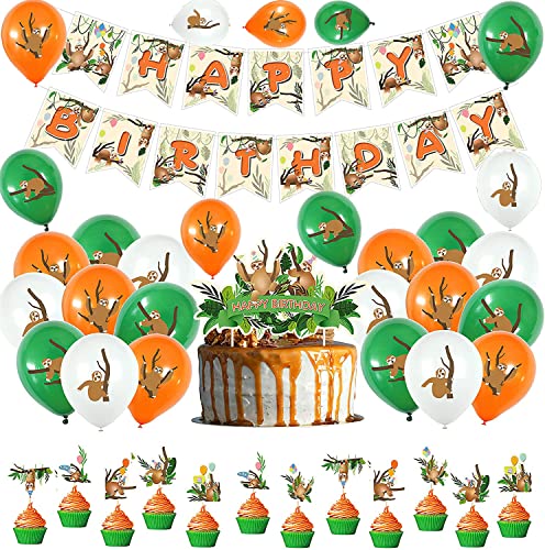 Baby Faultier Geburtstagsfeier Deko Luftballons Alles Gute zum Geburtstag Girlande Tortenaufsätze für Kinder Faultier Partydekorationen Kindergeburtstag Partyzubehör Baby Faultier Geburtstagsfeier Deko Luftballons Alles Gute zum Geburtstag Girlande Tortenaufsätze für Kinder Faultier Partydekorationen Kindergeburtstag Partyzubehör von 000
