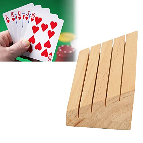 01 Kartenhalter für Spielkarten, bequem zu verwenden Spielkartenhalter aus Holz für Kartenspiele für Pokerkartenzubehör von 01