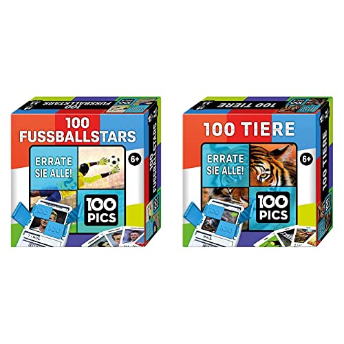 100 PICS 20208047 Quizspiel Fussballstars, ab 6 Jahren & 20208045 Quizspiel Tiere, Lernspiel für die ganze Familie, Brainteaser, Reisespiel für Erwachsene und Kinder ab 6 Jahren 100 PICS 20208047 Quizspiel Fussballstars, ab 6 Jahren & 20208045 Quizspiel Tiere, Lernspiel für die ganze Familie, Brainteaser, Reisespiel für Erwachsene und Kinder ab 6 Jahren von 100 PICS