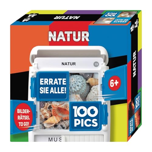 100 PICS 20208063 Quizspiel Natur, Lernspiel für die ganze Familie, Brainteaser, Reisespiel für Erwachsene und Kinder ab 6 Jahren von 100 PICS