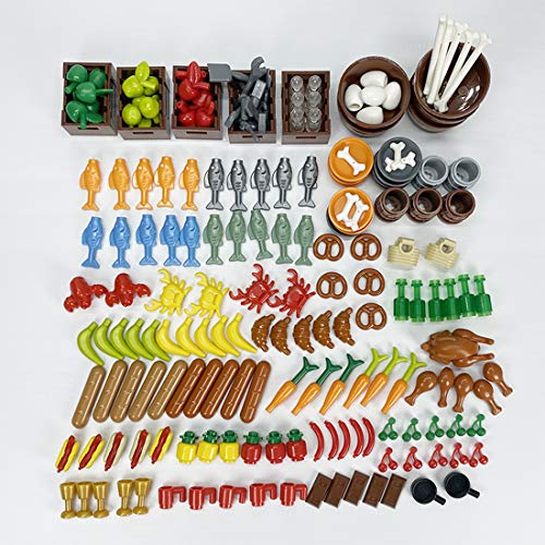 12che DIY Essen Set Kompatibel mit Lego Minifiguren, Idea, City, Creator von 12che