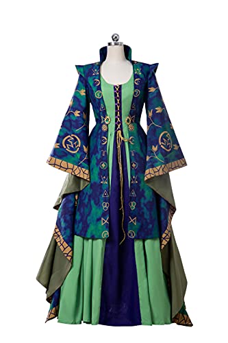 1791's lady Damen Winifred Sanderson Kleid Halloween Hexe Cosplay Kostüm (Grün 1, S) von 1791's lady