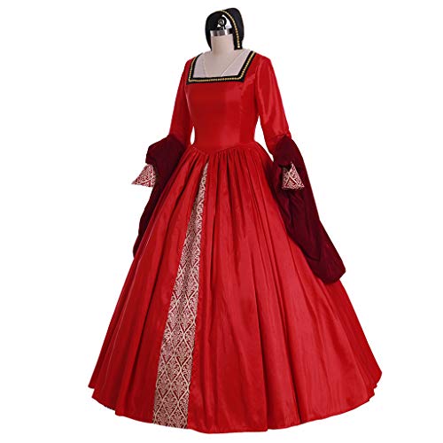 1791's lady The Other Boleyn Girl Dress Gown Anne's Costume, Rot/Ausflug, einfarbig (Getaway Solids), XX-Large von 1791's lady