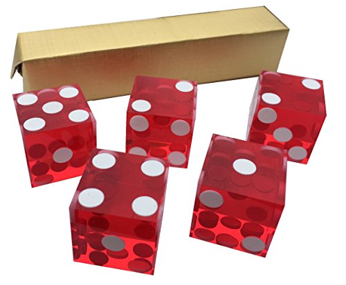 Neue, Perfekte 19 mm Präzisions-Casino-Würfel / Atemberaubende Würfelspiele, rot von 19MM Casino Dice