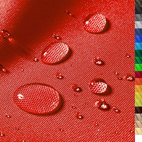 1buy3 – wasserdichter Polyesterstoff “Monaco” mit 12.000mm Wassersäule für Zelte, Abdeckplanen, Bezüge, Outdoorbekleidung & Co – Maße 1000x160cm – reißfest & pflegeleicht (Farbe 09 / Rot) von 1buy3