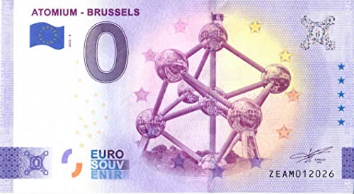 0 Euro Schein Atomium - Brüssel · Belgien · Souvenir o Null € Banknote von 2 EURO COMMEMORATIVI