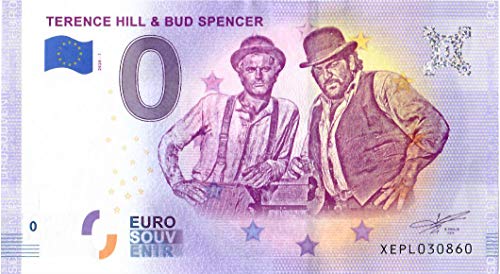 0 Euro Schein Deutschland 2020 Terence Hill und Bud Spencer · Souvenir o Null € Banknote von 2 EURO COMMEMORATIVI