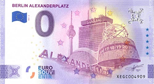 0 Euro Schein Deutschland · Berlin · Alexanderplatz II · Souvenir o Null € Banknote Alex von 2 EURO COMMEMORATIVI